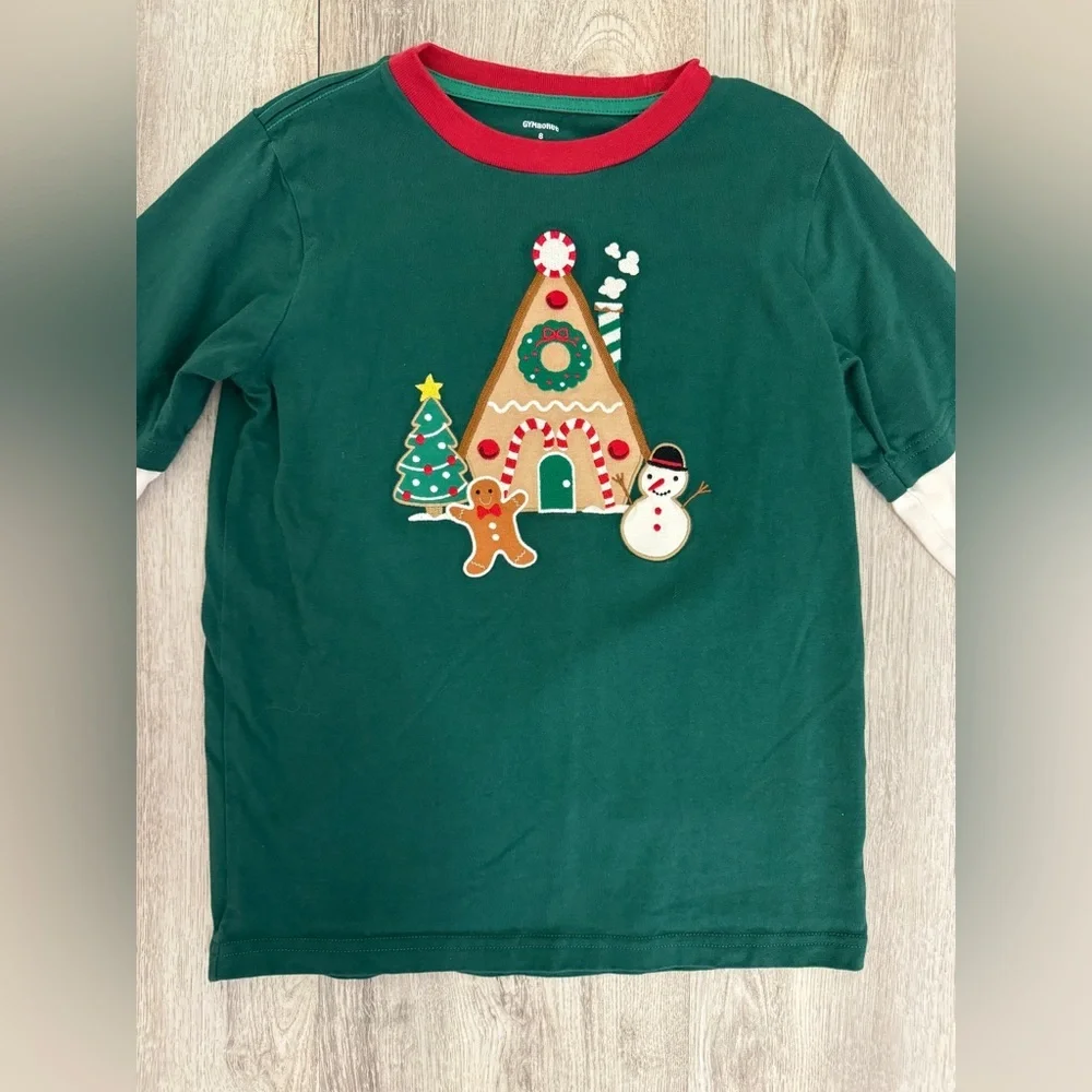 Gymboree Boys 8 Long Sleeve Holiday Shirt